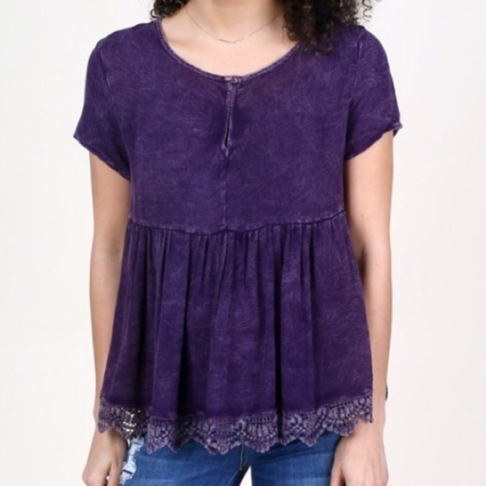 NWT Altard State Purple Sage Babydoll Top